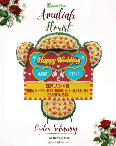 Papan Bunga Pernikahan Kropak